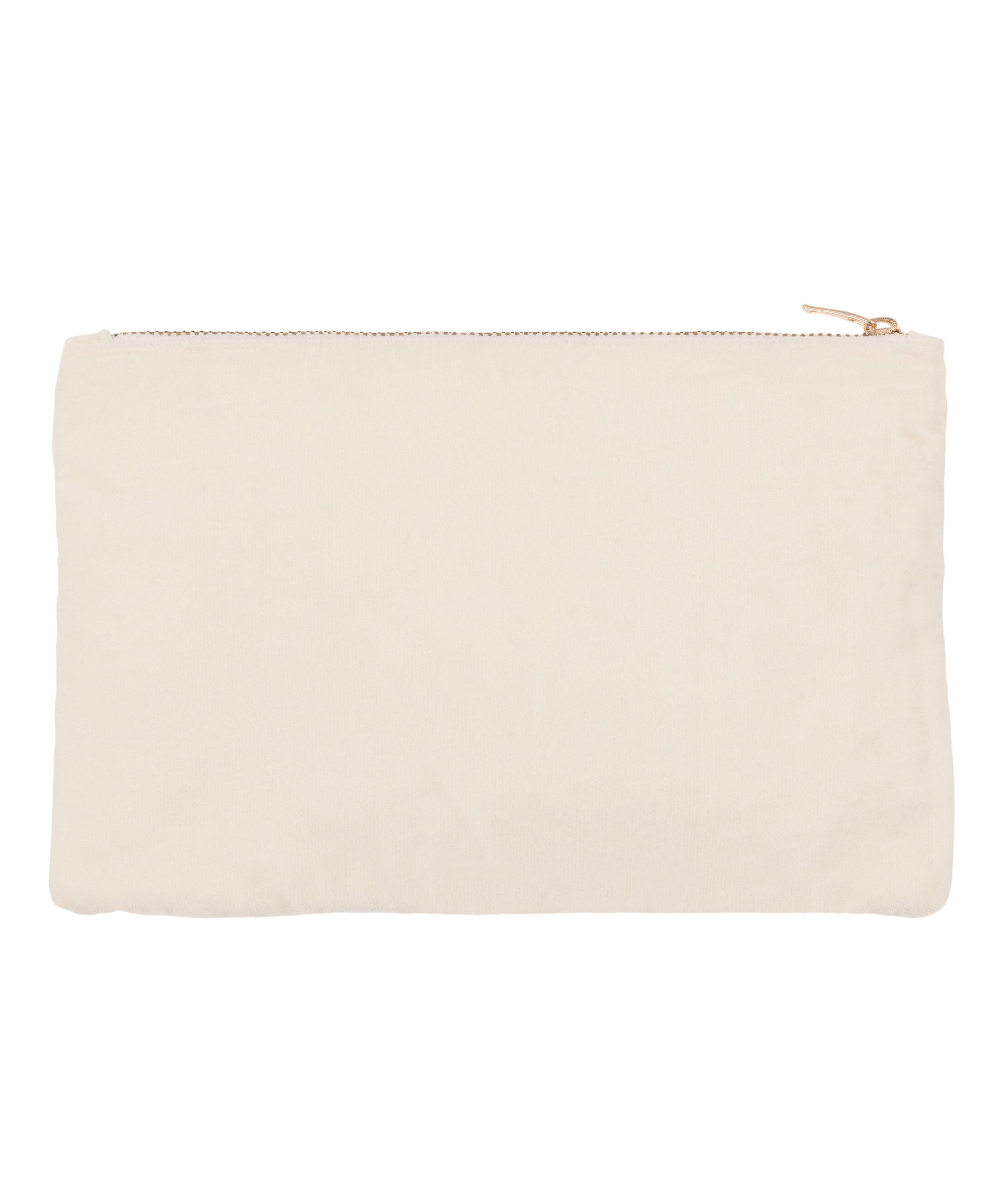 Pochette perlée ours, Beige, main