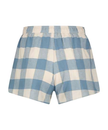 Short Twill Check, Bleu