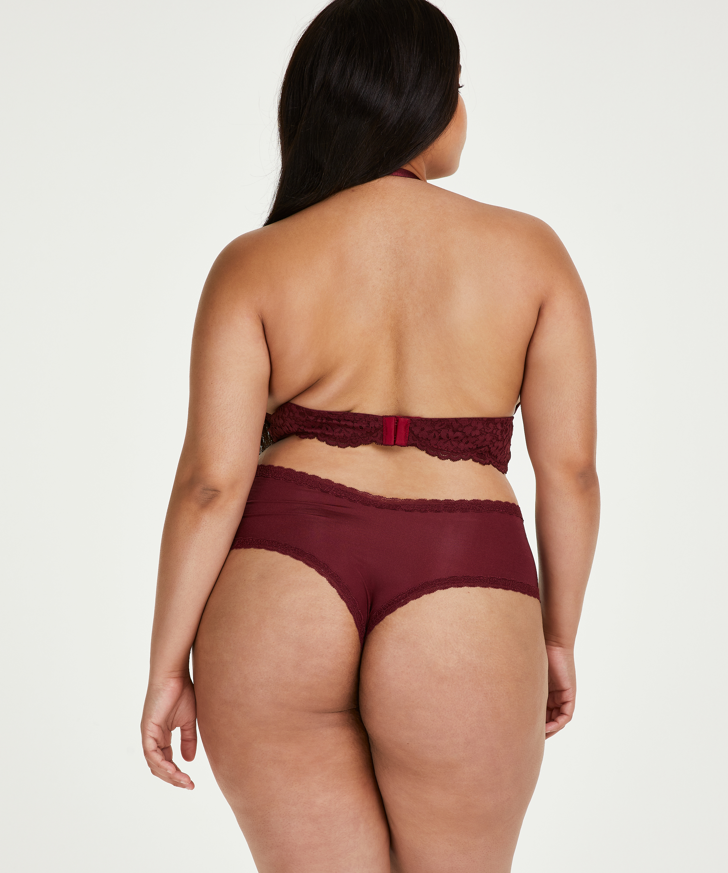 Slip brésilien en forme de V Vixen Curvy, Rouge, main