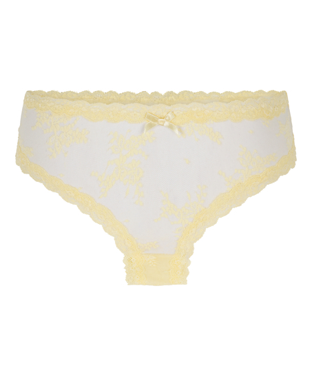 Slip br&eacute;silien V-shape Mesh, Jaune
