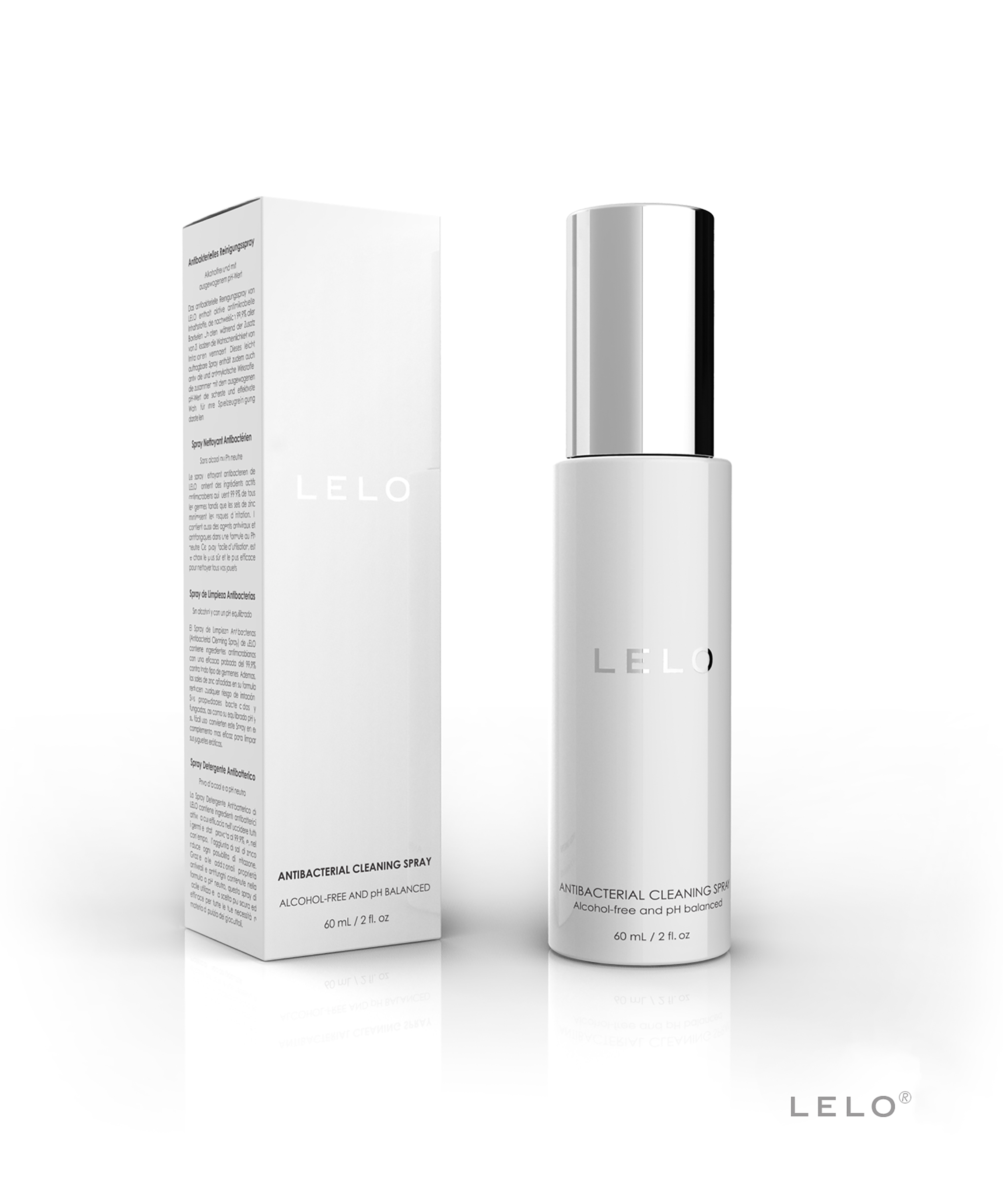 LELO Premium Cleaning Spray 60 ML, Blanc, main