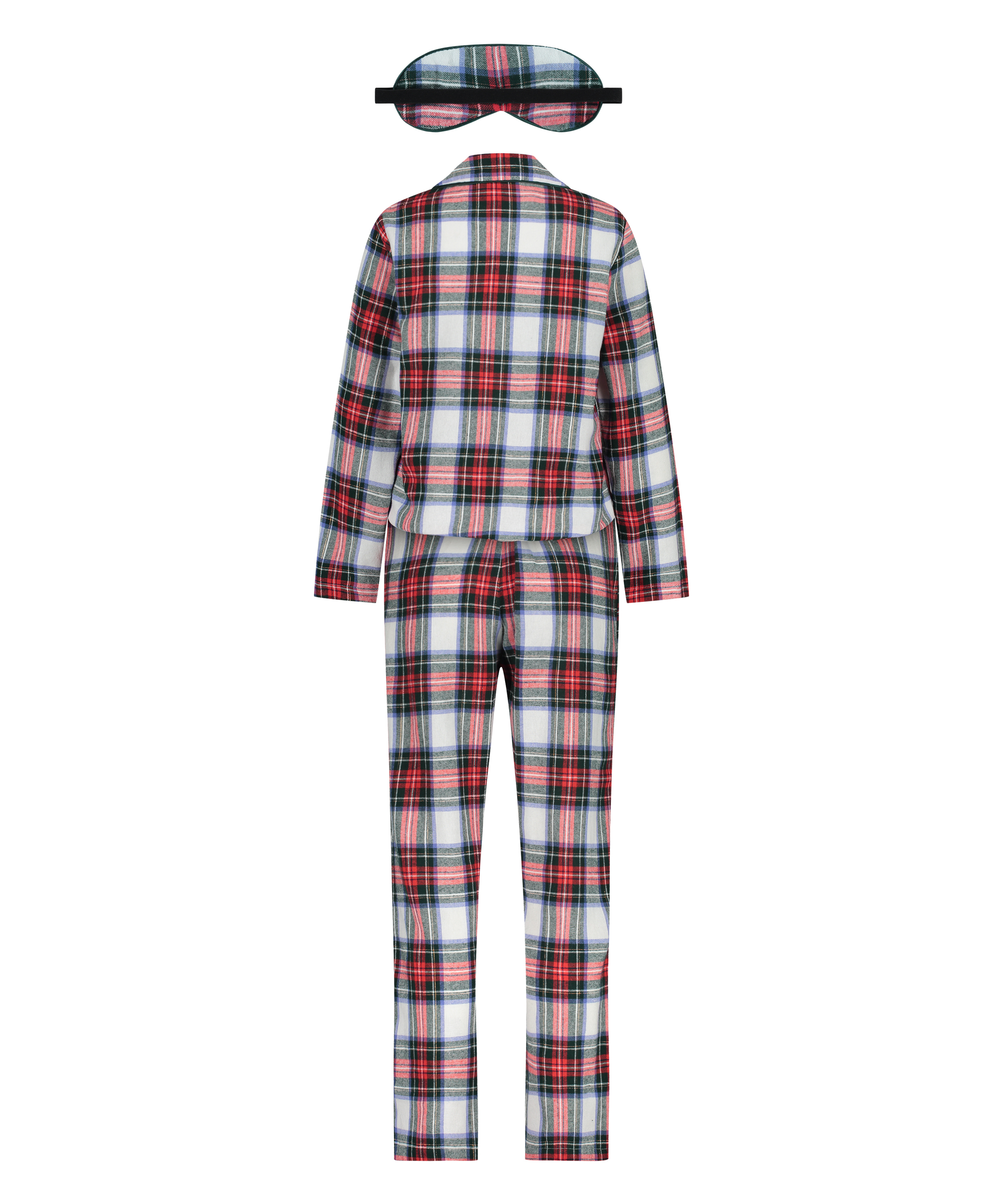 Pyjama Check Twill, Blanc, main