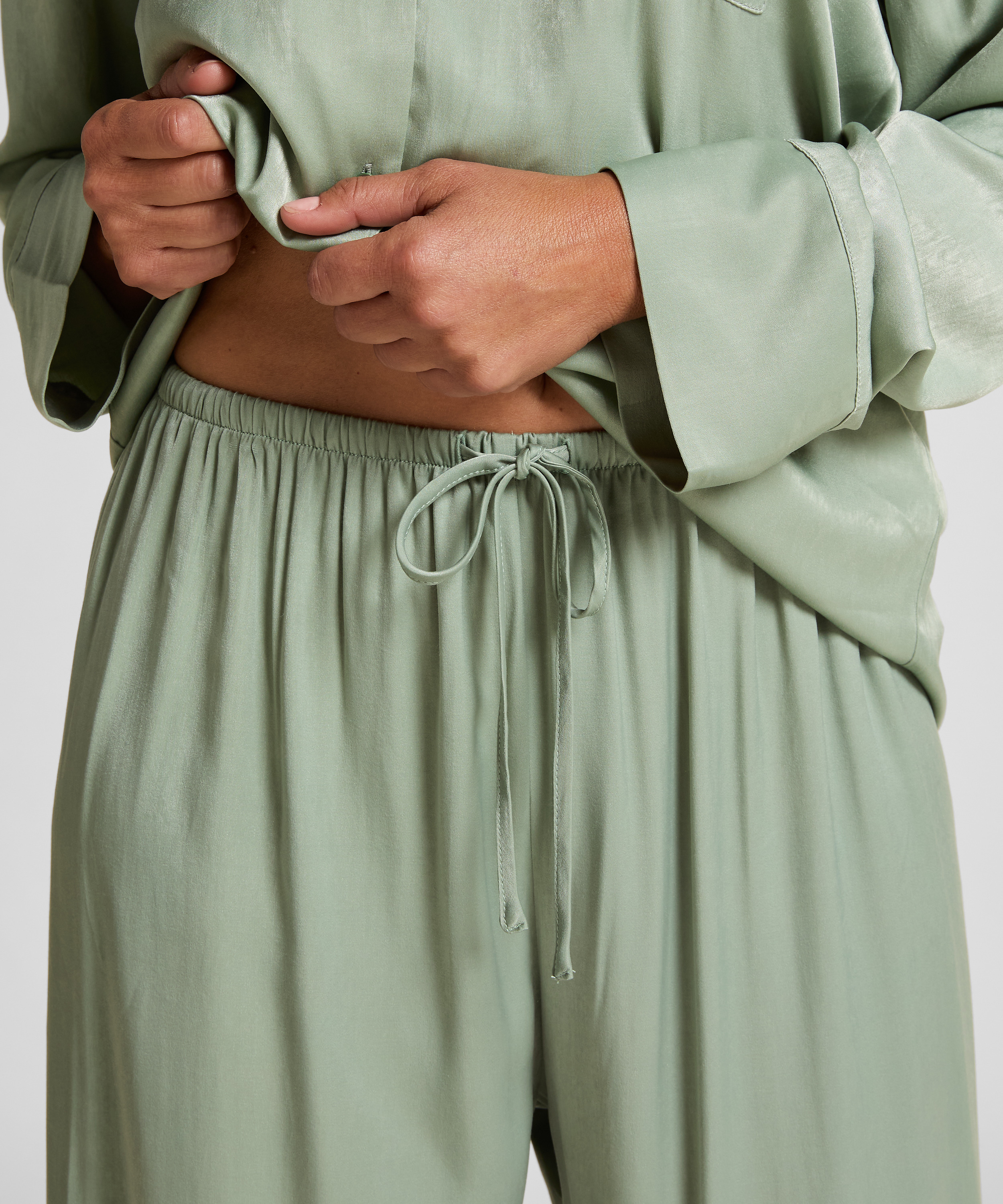 Pantalon Satin, Vert, main