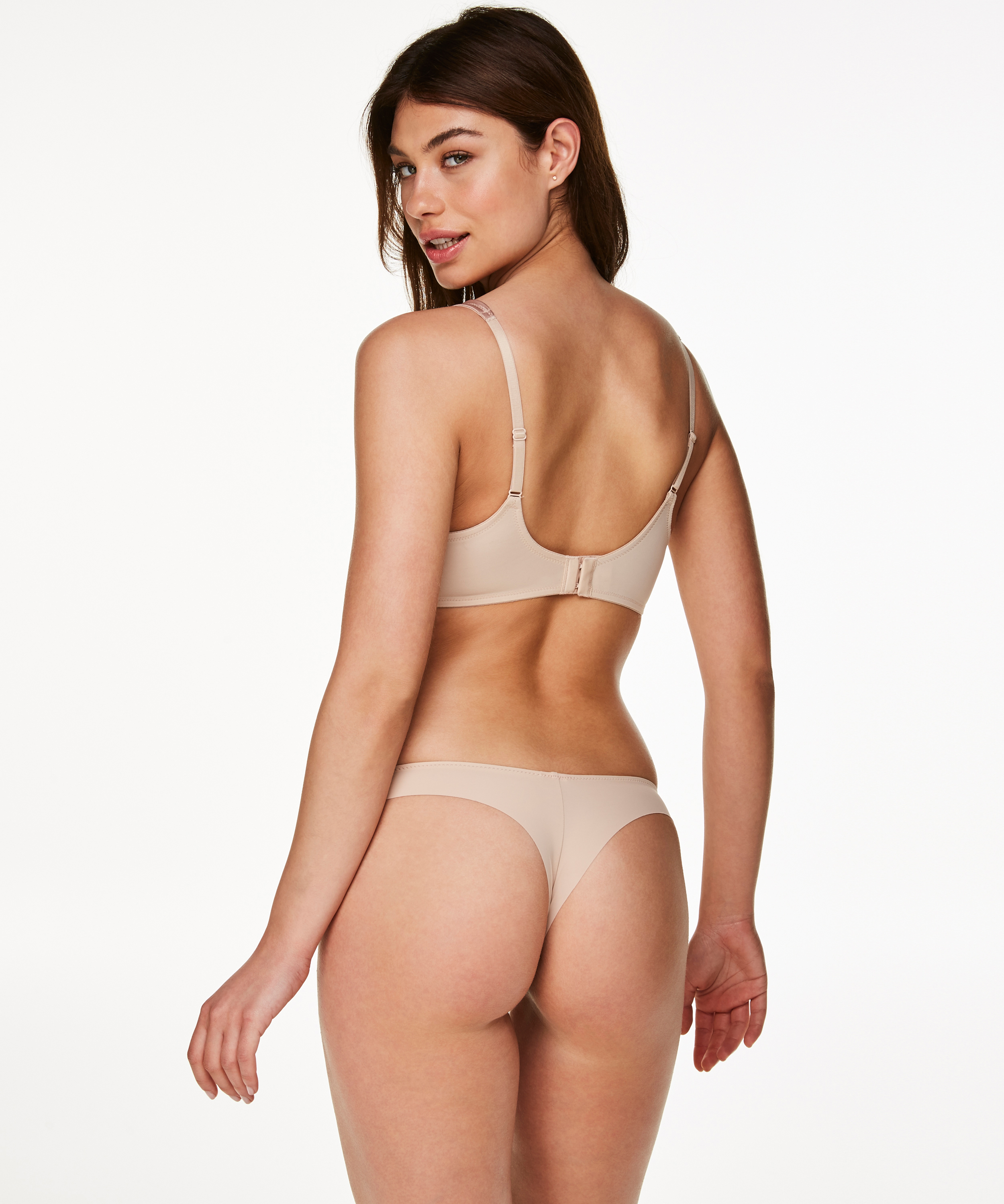 Soutien-gorge à armatures préformé Satin fleece, Beige, main