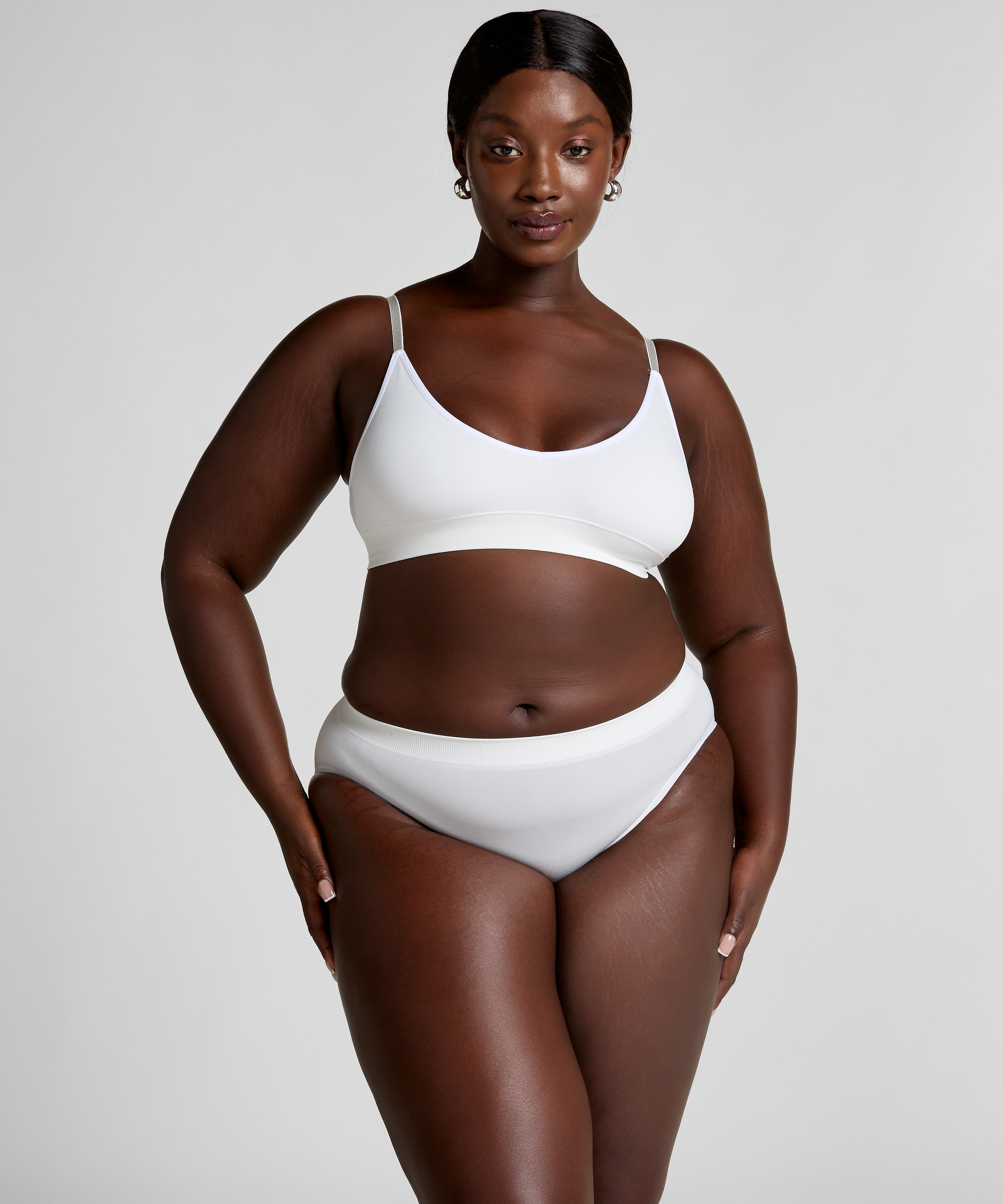 Brassière triangle Dide, Blanc, main