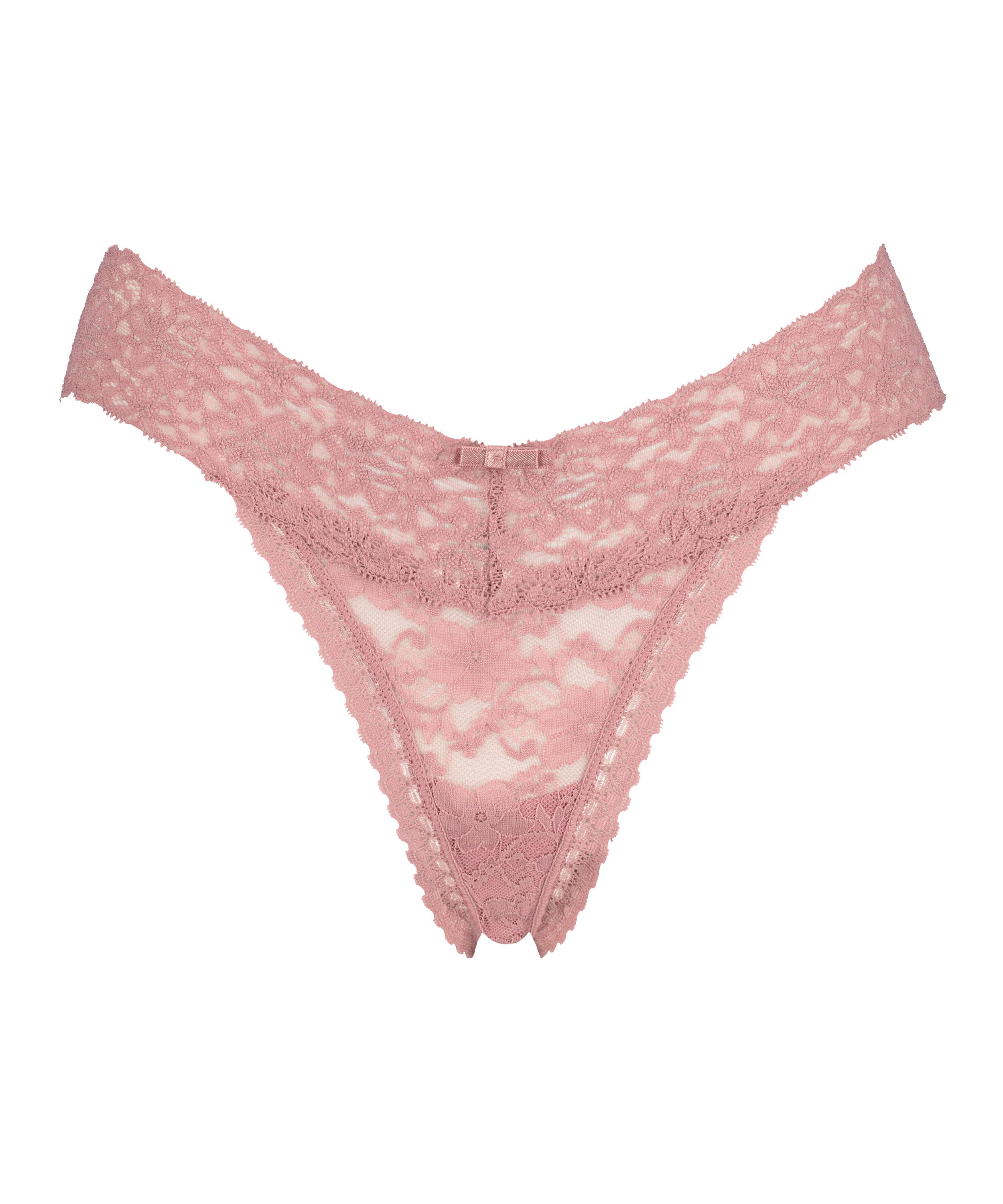 String en V taille extra basse, Violet, main