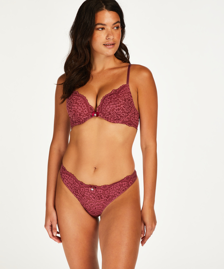 Soutien-gorge push-up à armatures rembourré Rose, Rouge