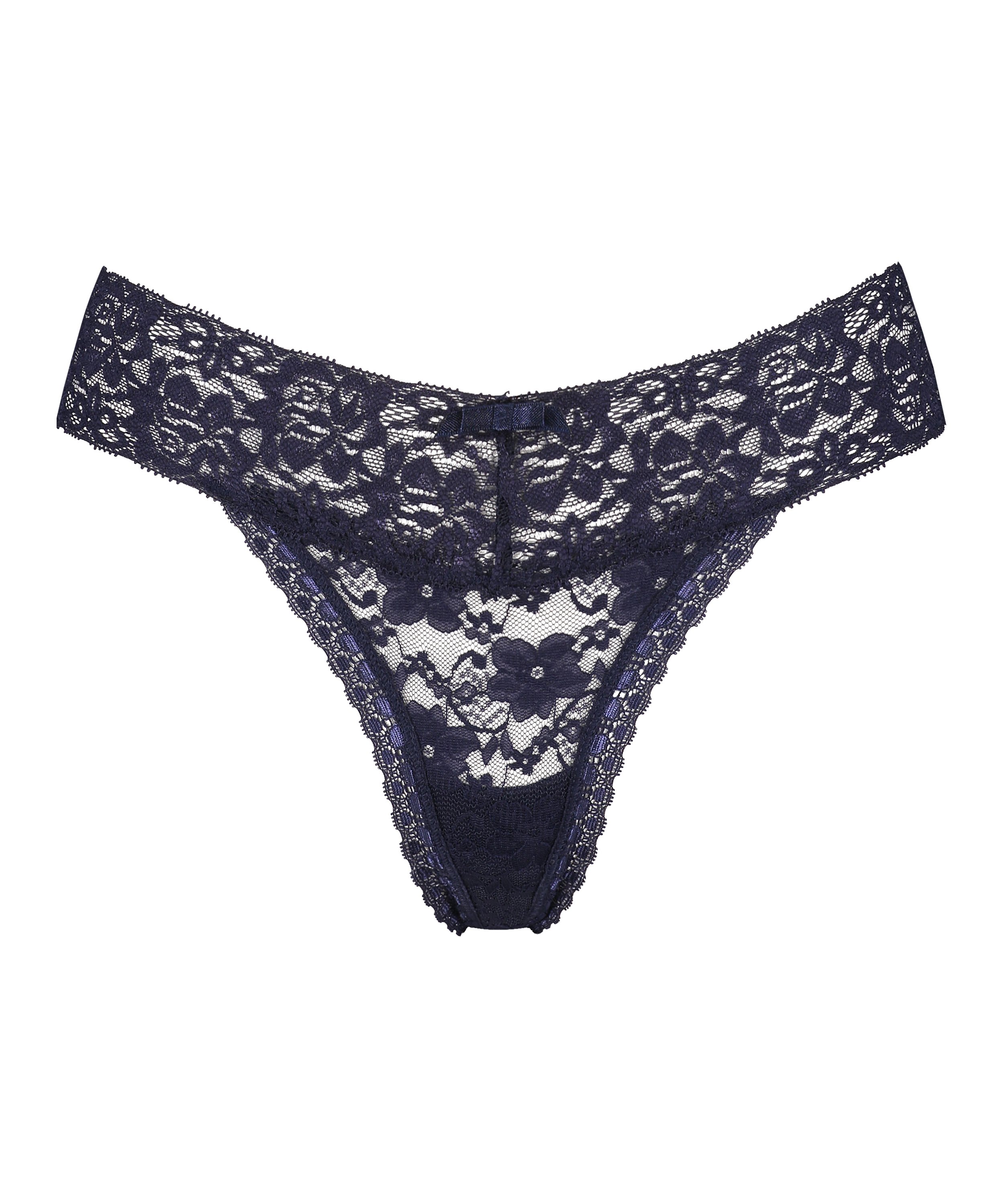 String en V taille extra basse, Bleu, main