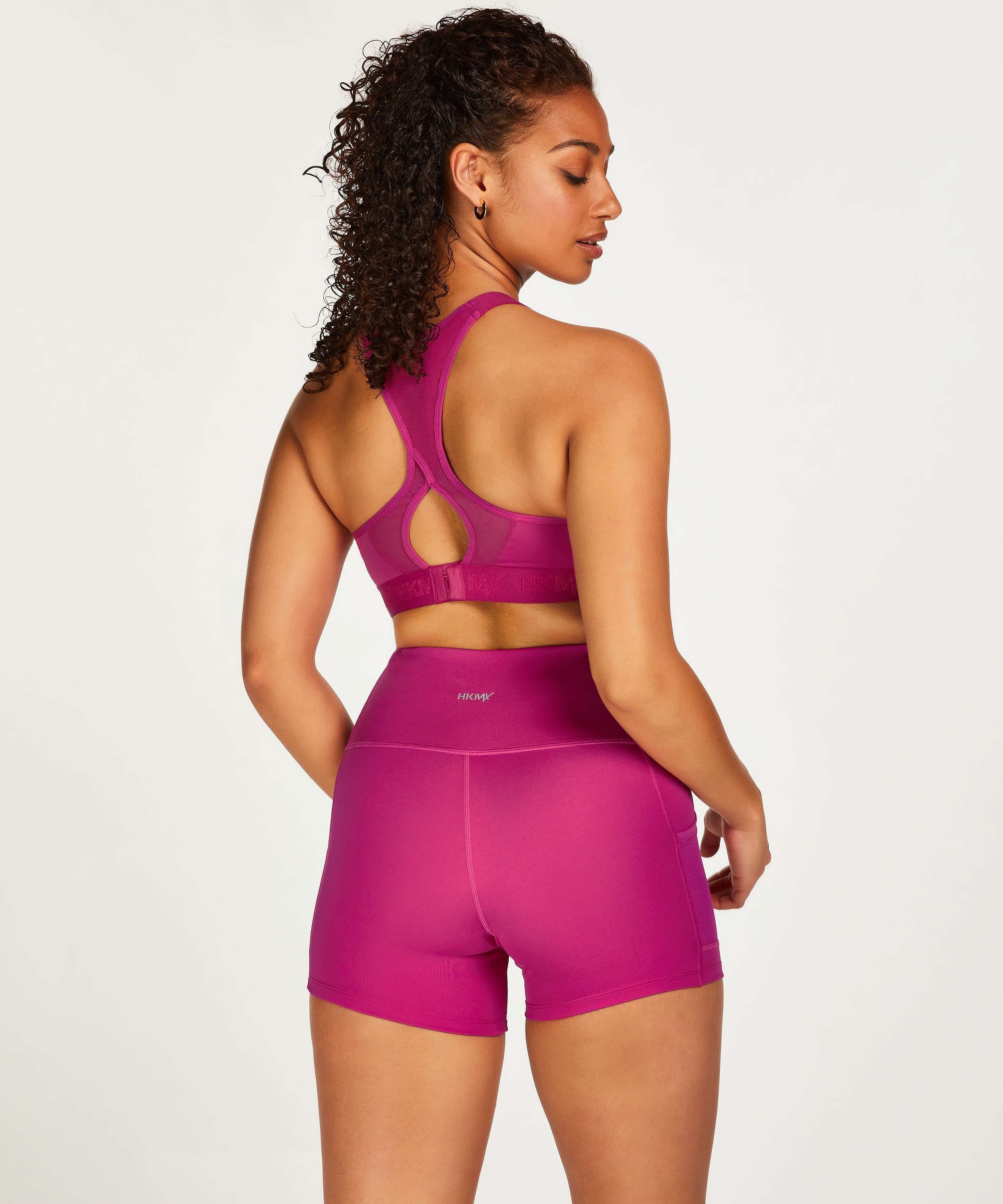HKMX Short taille haute Oh My Squat, Rose, main