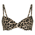 Haut de bikini à armatures rembourré Animalia, Marron