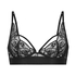 Soutien-gorge bustier non-rembourré à armatures Luna, Noir