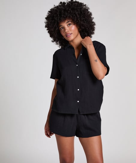 Veste en mousseline, Noir