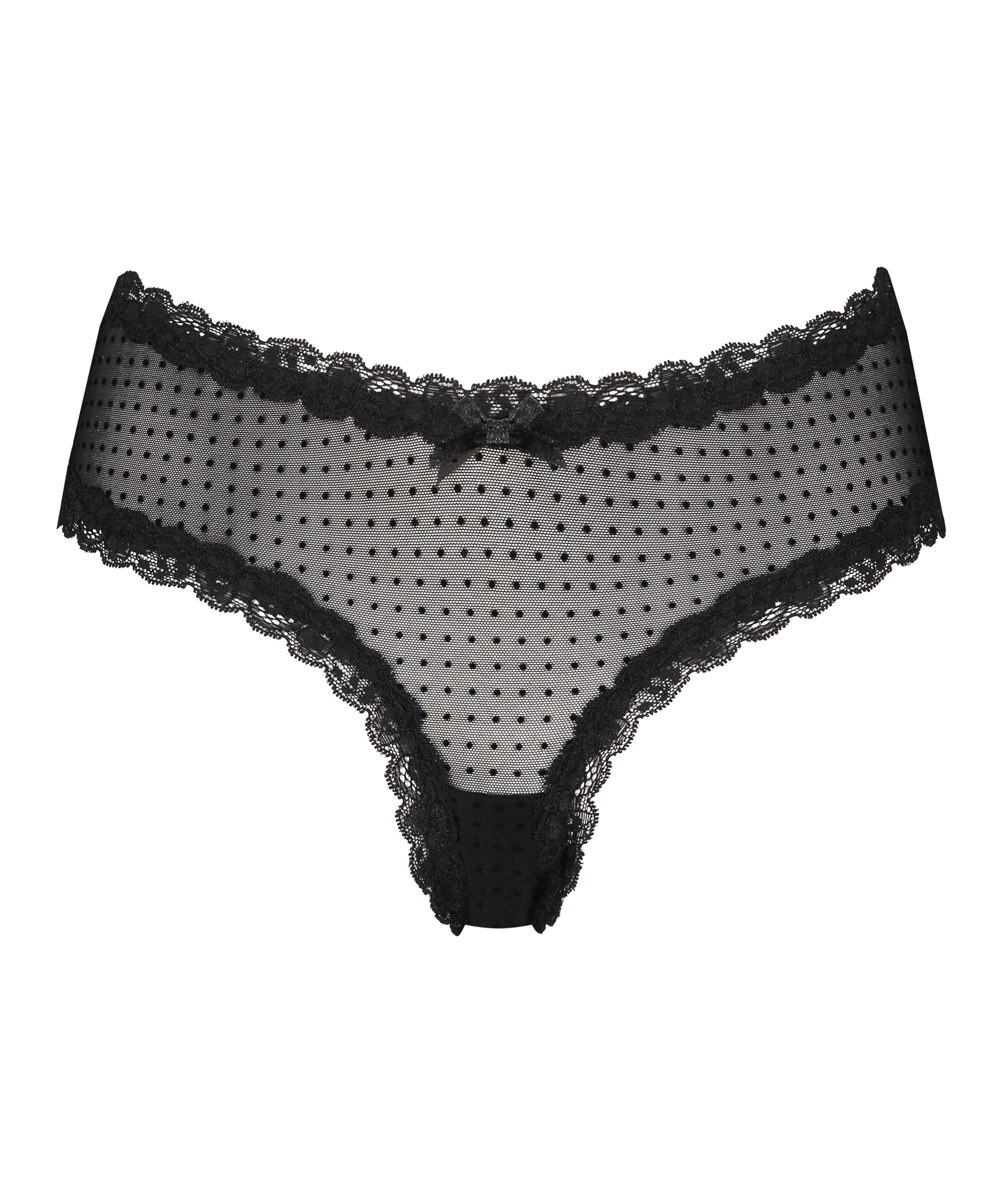 Slip brésilien V-shape Mesh, Noir, main