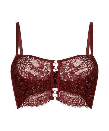 Soutien-gorge à armatures semi-préformé longline  Lara, Rouge