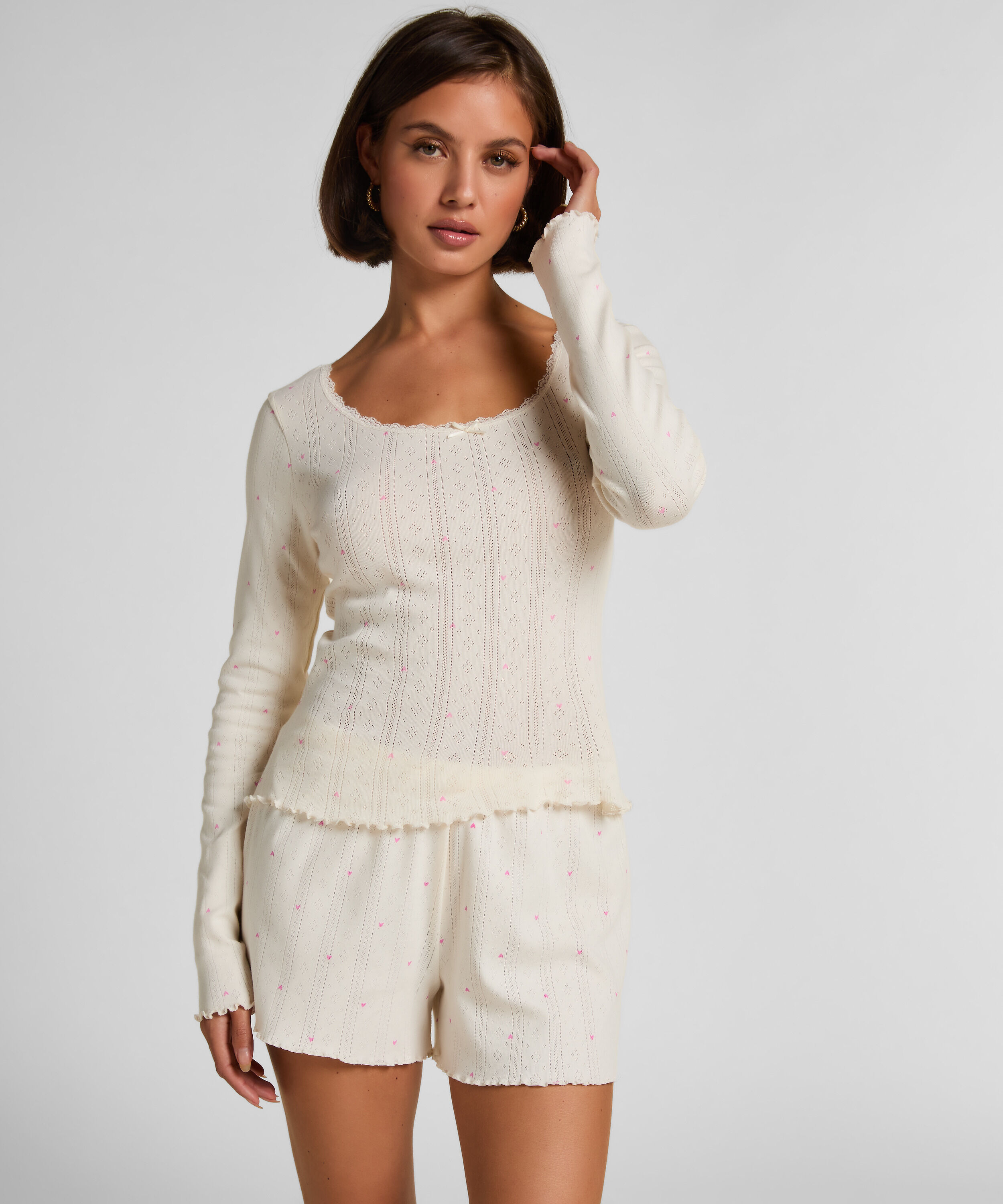 Haut de pyjama en pointelle