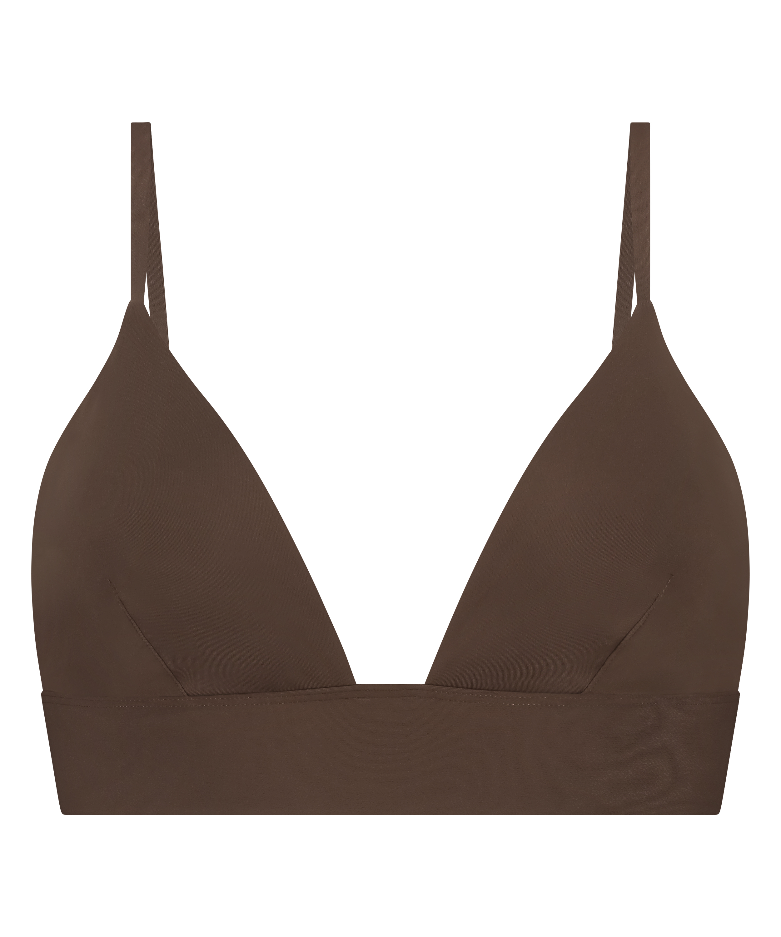 Triangle Brassière Smooth, Marron, main