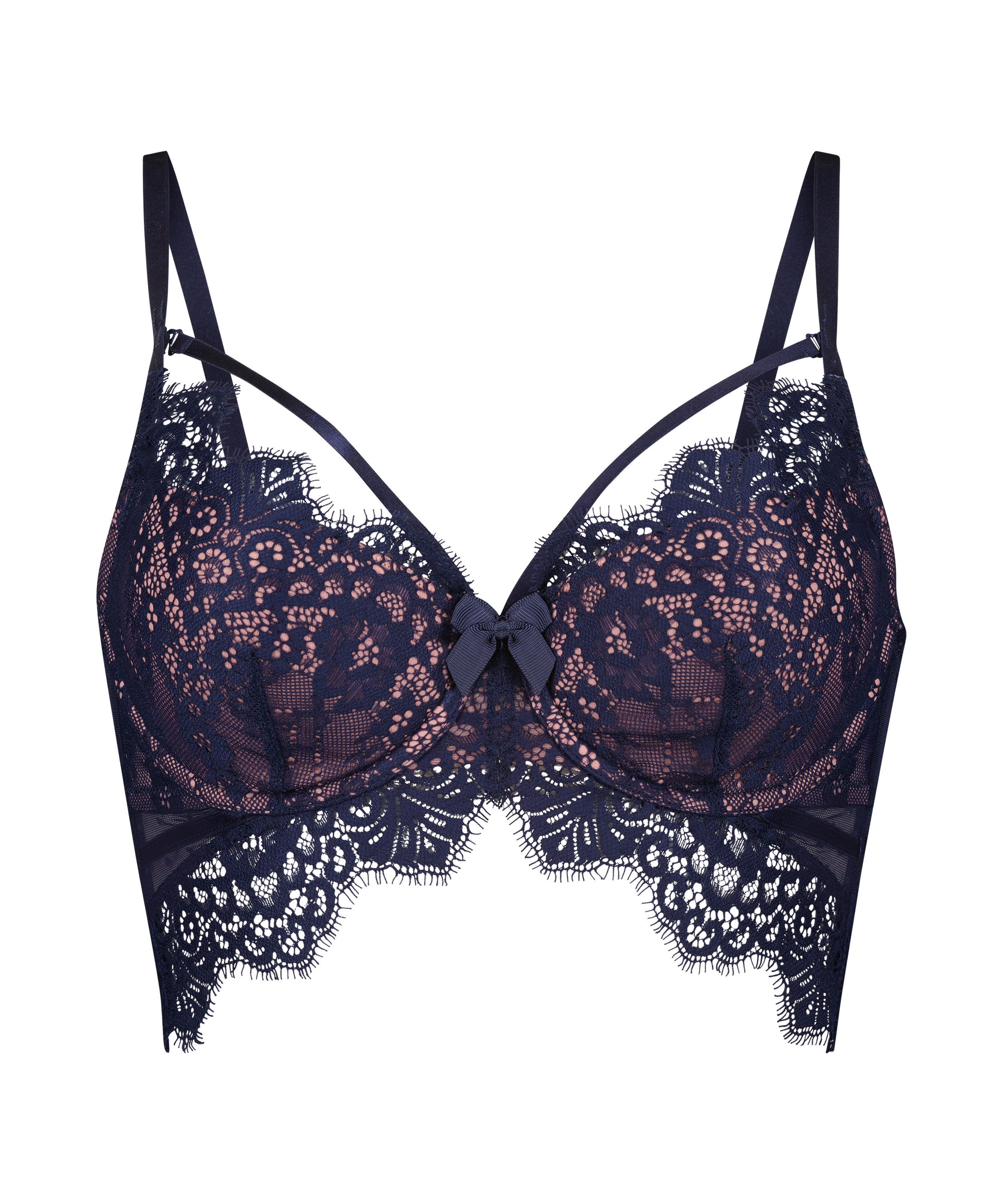 Soutien-gorge &agrave; armatures pr&eacute;form&eacute; longline Marilee, Bleu, main