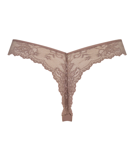 Invisible string Lace Back, Marron