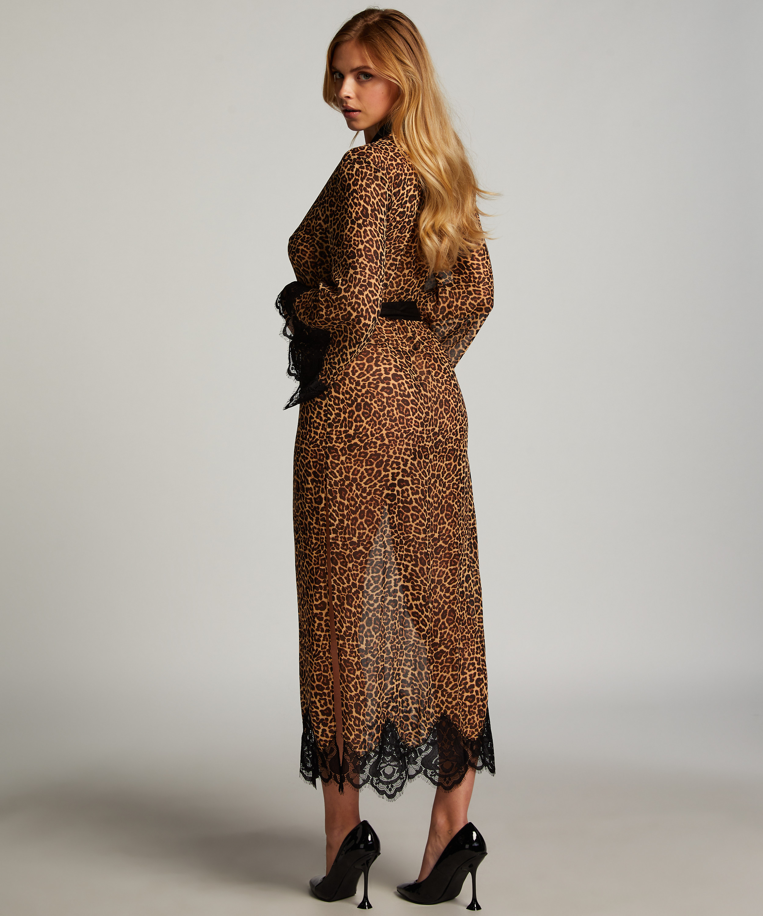 Kimono Chiffon, Noir, main