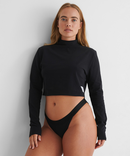 Crop top Lia HKM x NA-KD, Noir