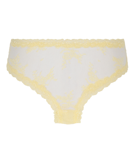 Slip br&eacute;silien V-shape Mesh, Jaune