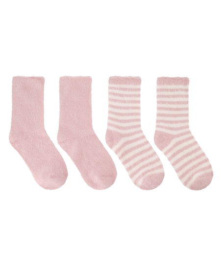 2 paires de chaussettes Cosy, Rose