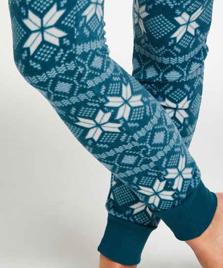leggings en micro-polaire, Bleu