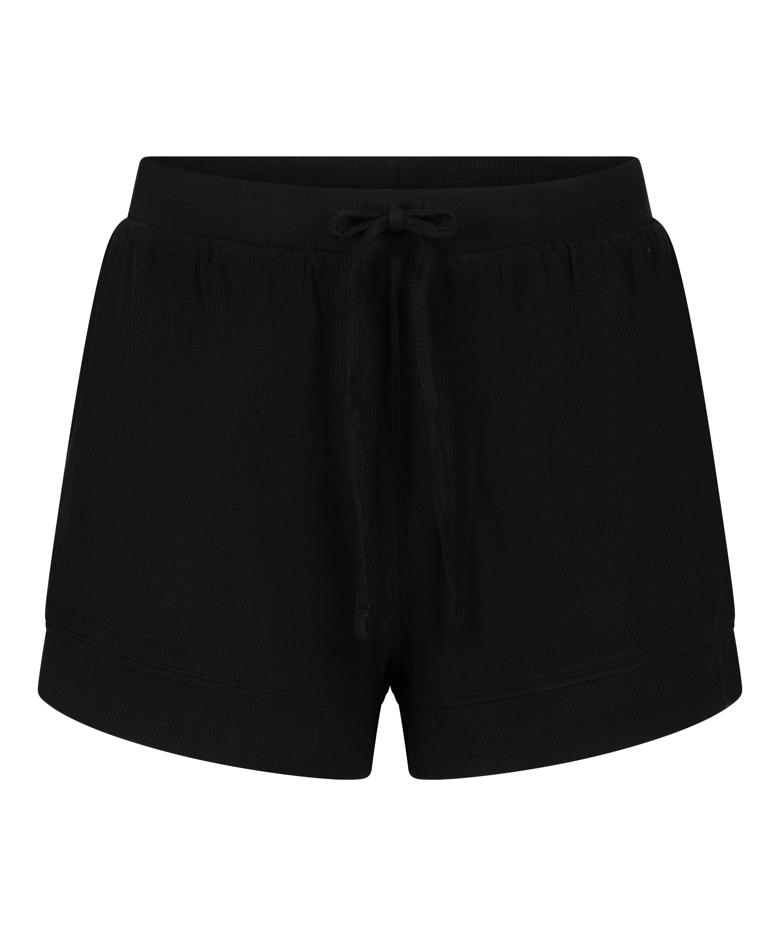 Short en jersey côtelé Essential, Noir, main