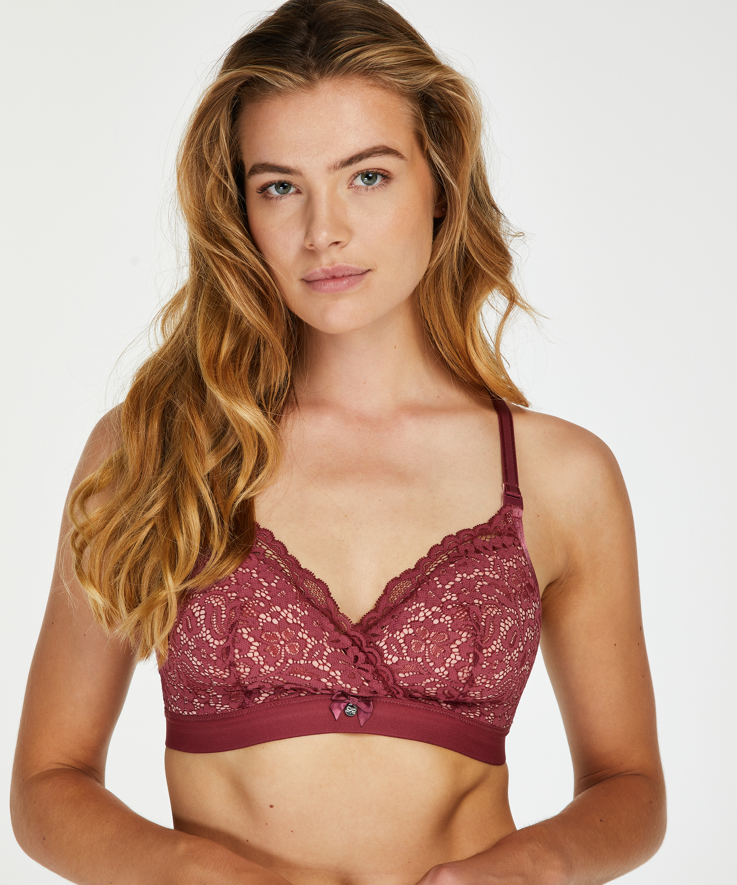 Soutien-gorge d’allaitement préformé Rose, Rouge, main