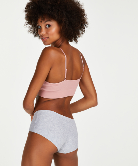Boxer invisible en coton, Gris