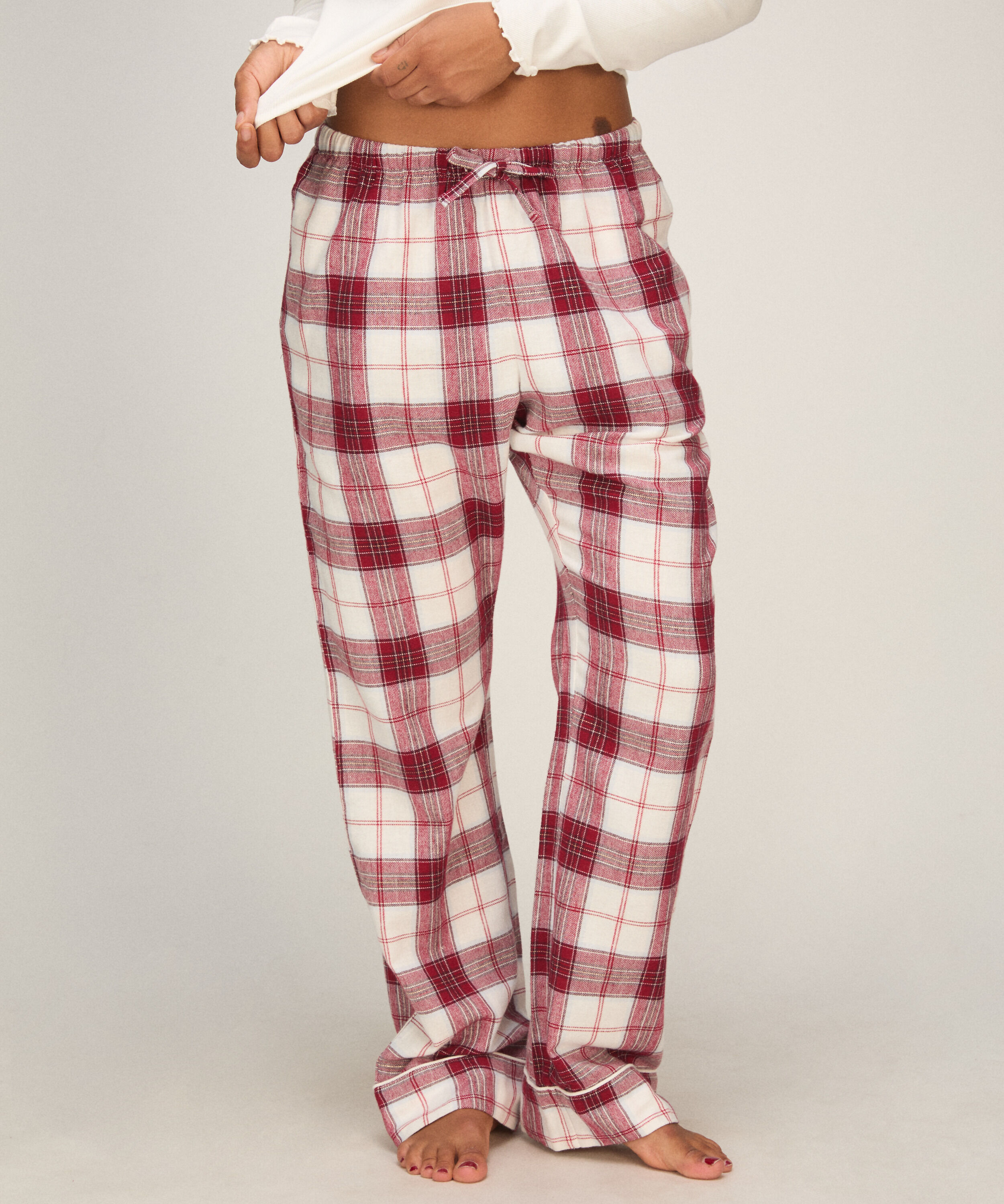 Tall Pantalon de Pyjama Flanelle, Blanc