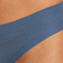 Slip brésilien invisible en coton, Bleu
