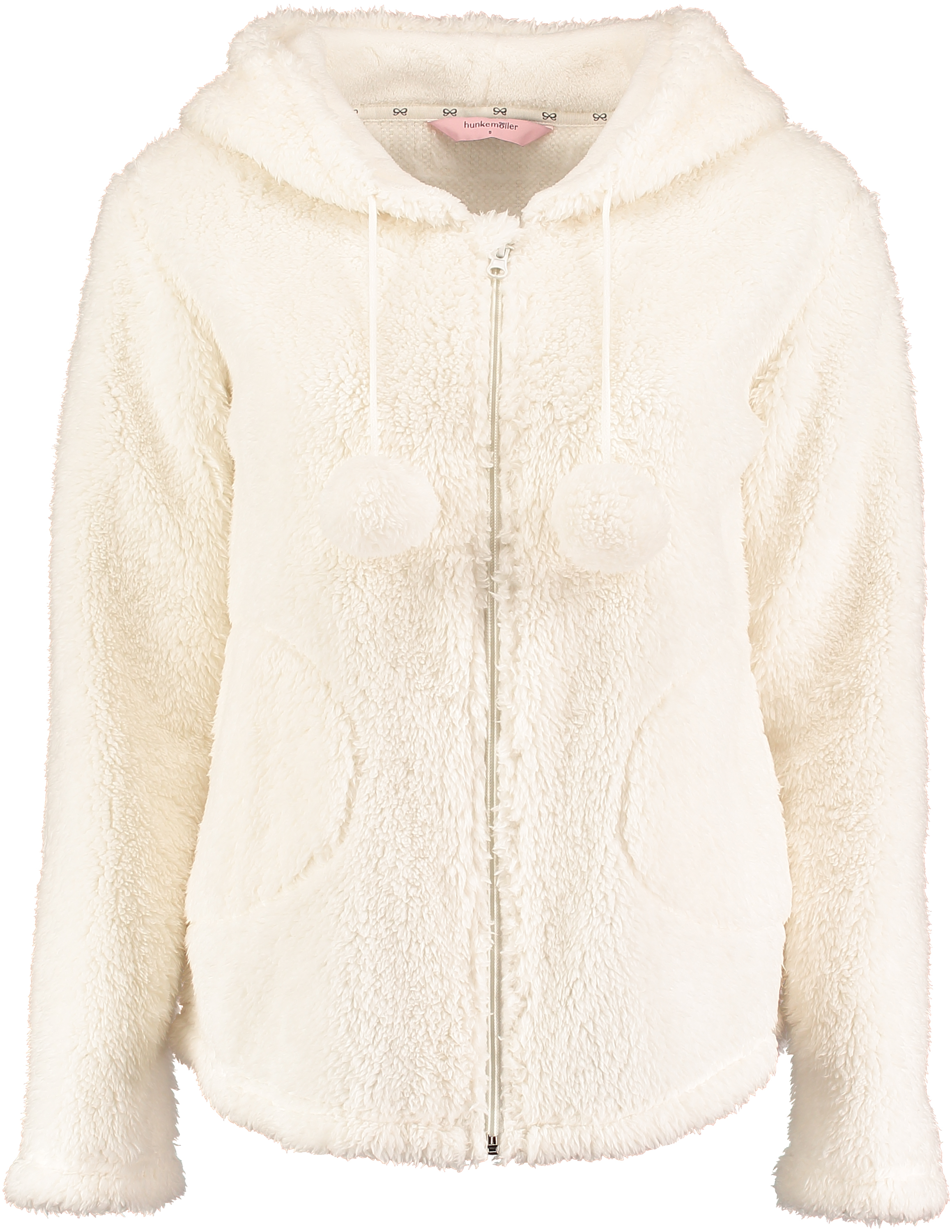 Jacket Ressy cardigown fleece, Blanc, main