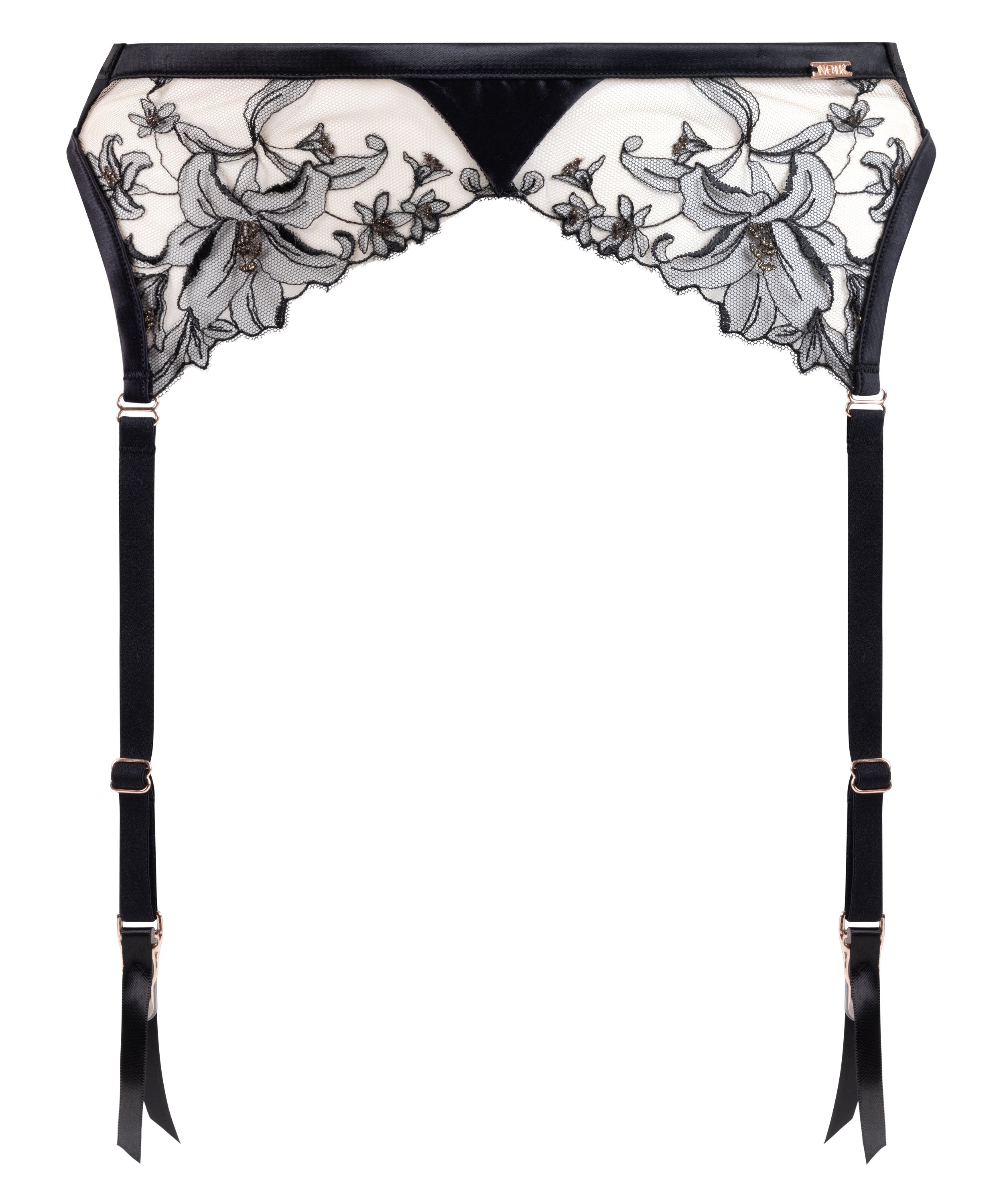 Porte-jarretelles Anouk, Noir, main