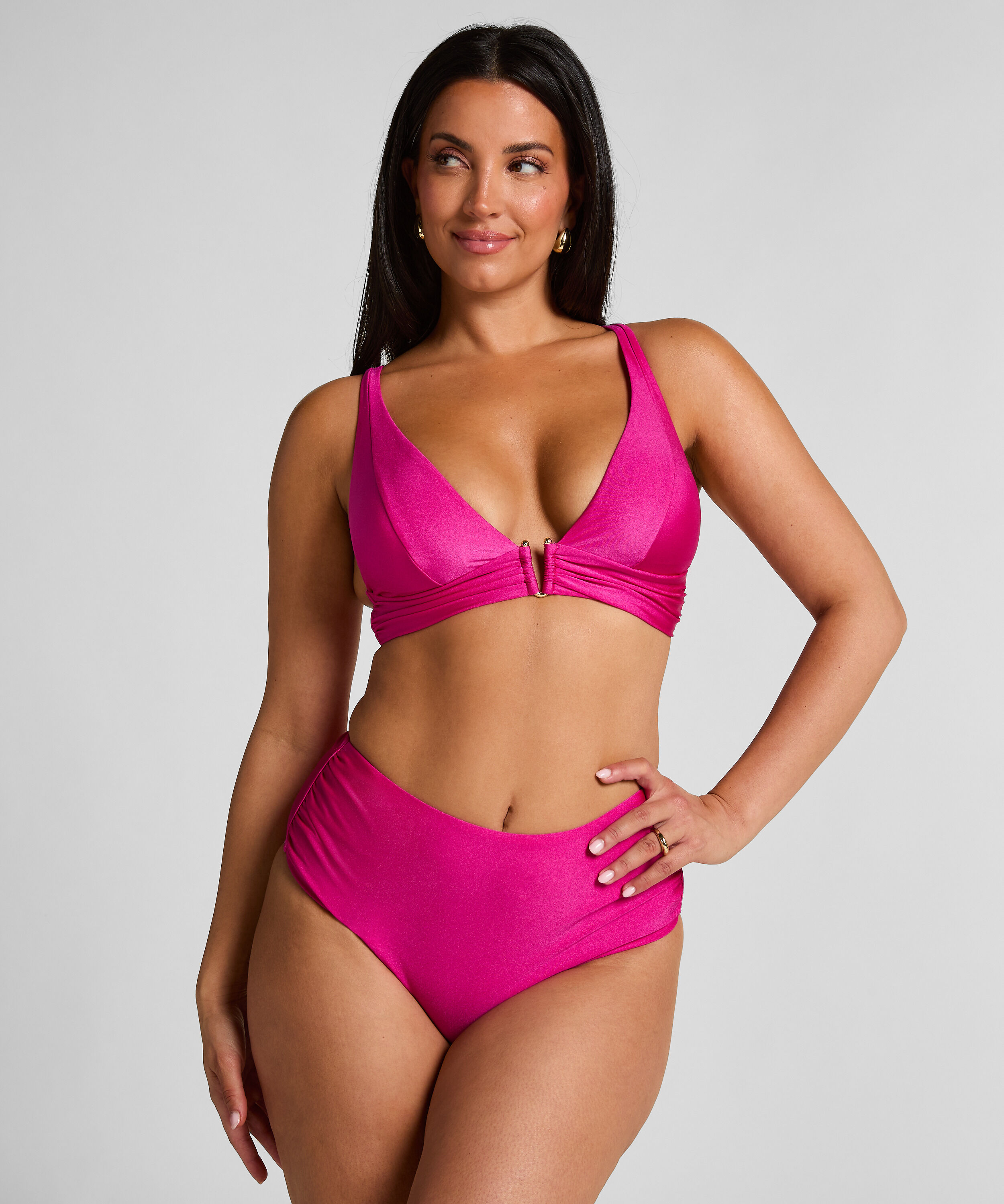 Bas de bikini galbant Rio Costa, Rose
