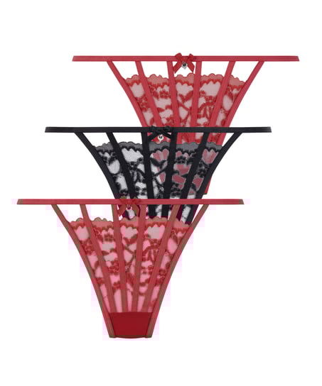 Pack de 3 strings, Rouge