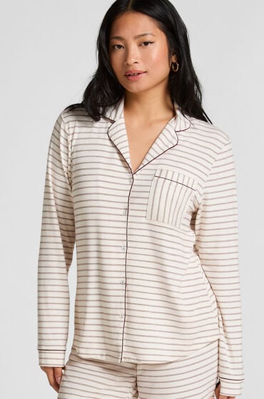 Hunkemöller Veste à manches longues en jersey Essential Blanc Hunkemöller Veste à manches longues en jersey Essential Blanc
