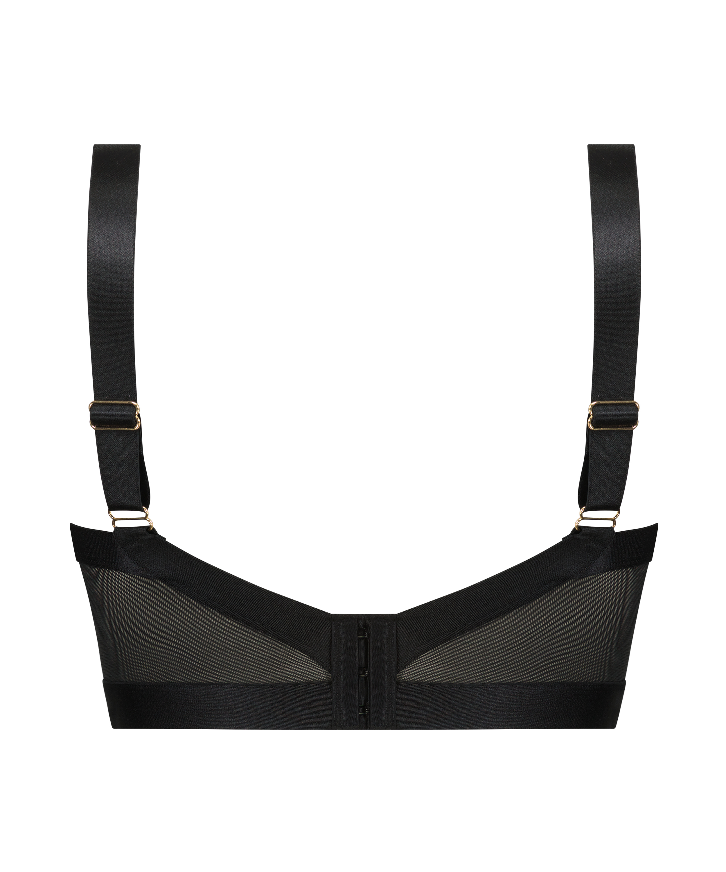 Soutien-gorge bustier non rembourré à armatures Hana, Noir, main