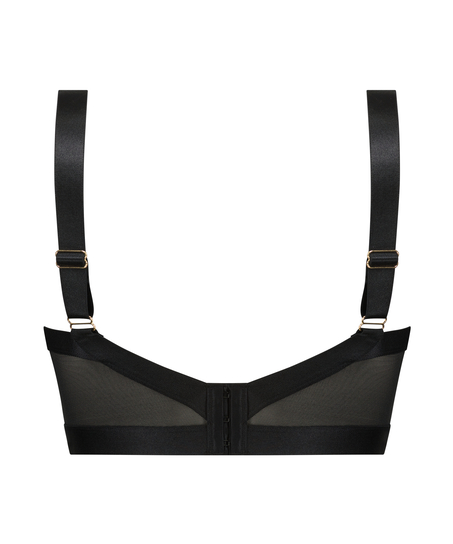 Soutien-gorge bustier non rembourré à armatures Hana, Noir