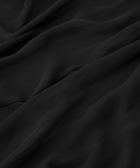 Robe en mousseline de satin Lily, Noir