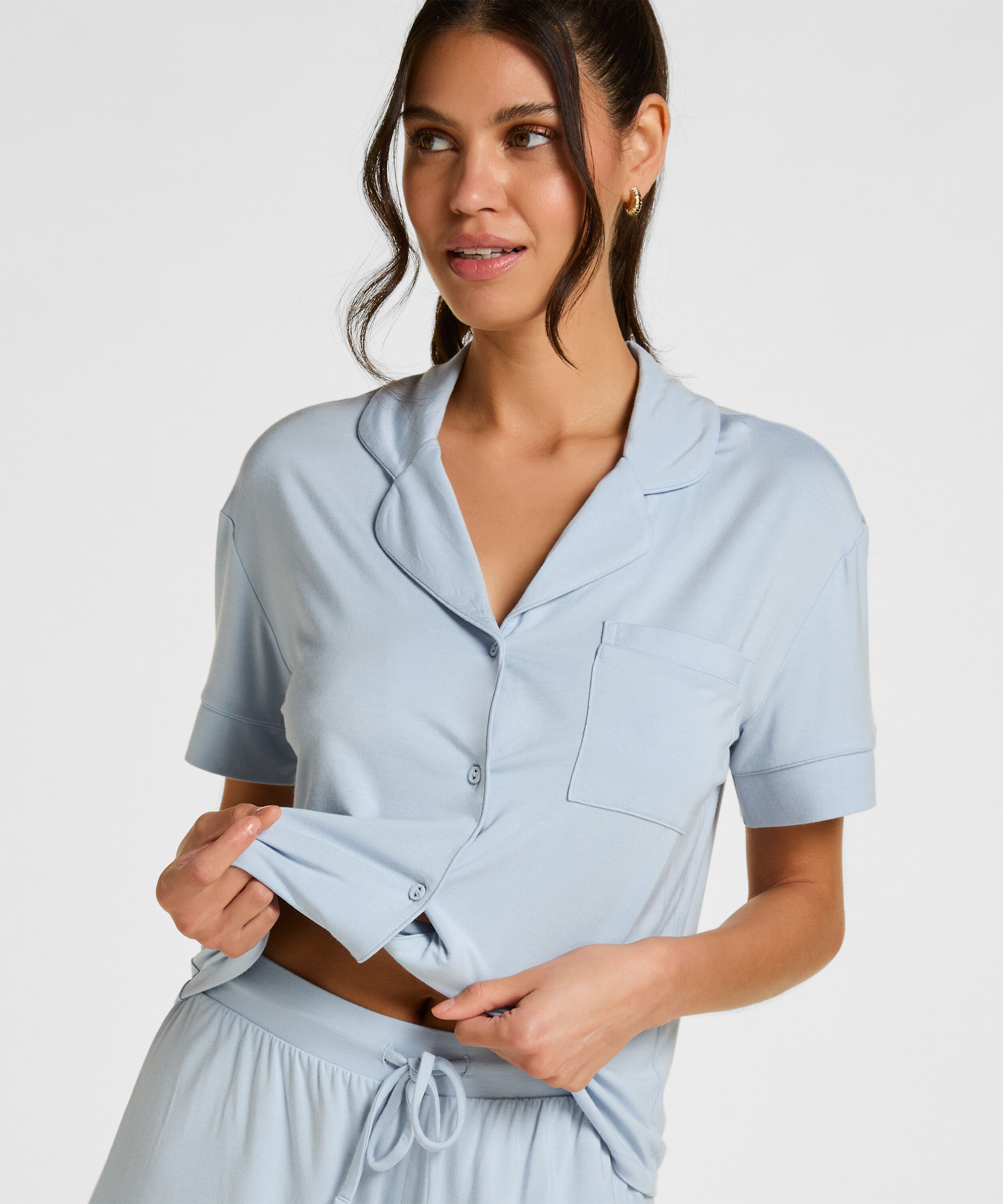Veste à manches courtes en jersey Essential, Bleu