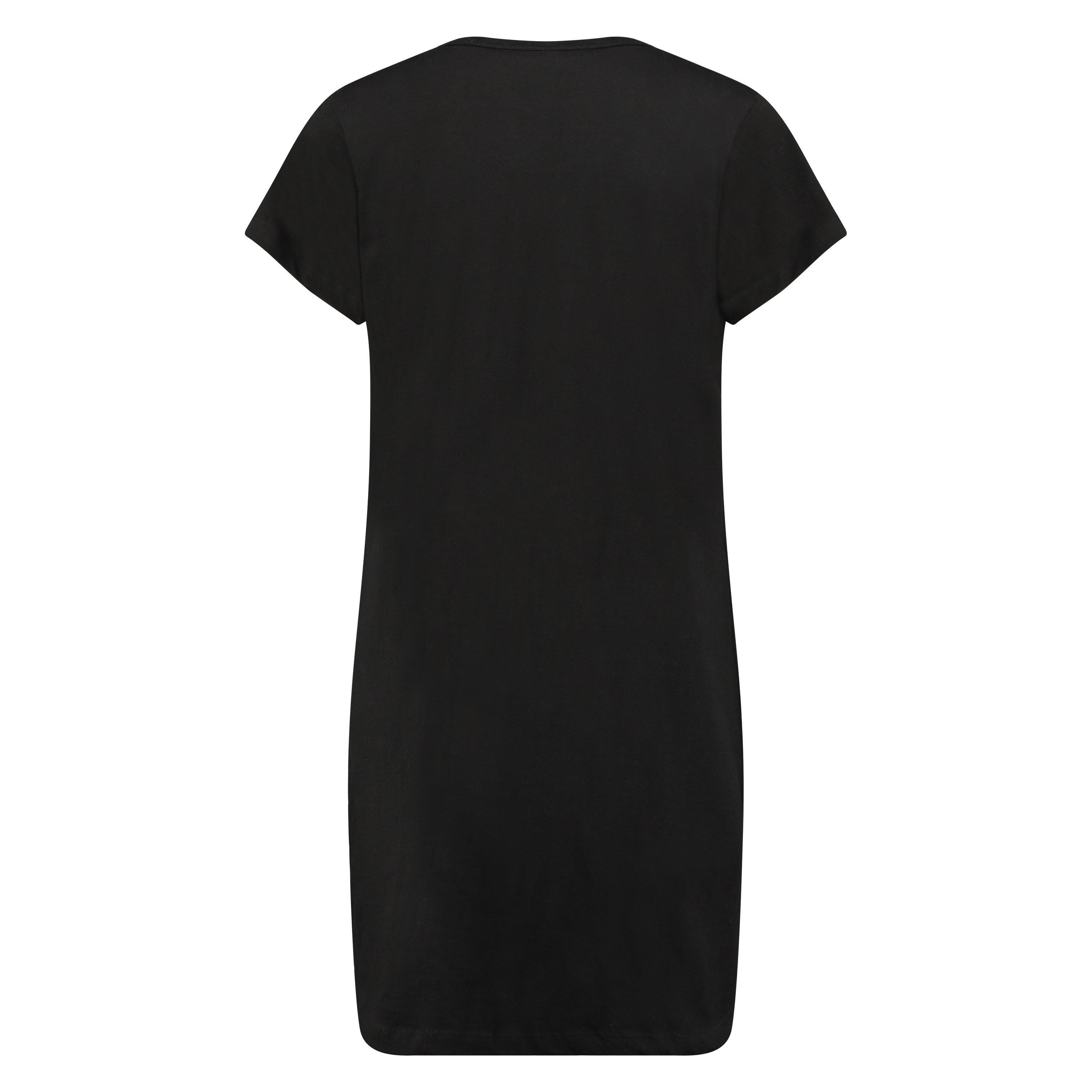 Chemise de nuit col en V, Noir, main