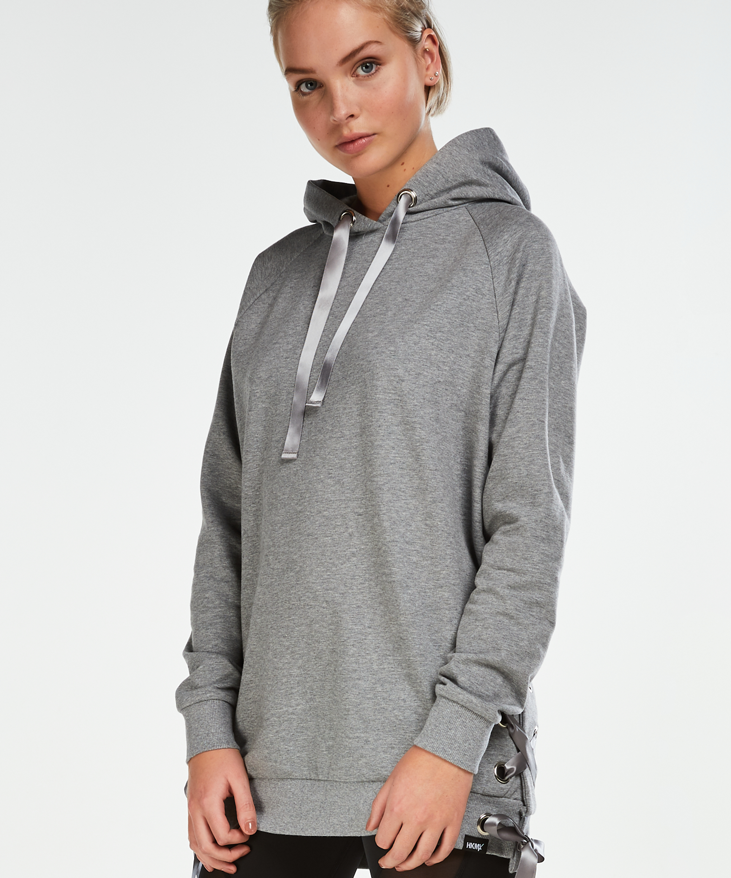 Sweat HKMX lacé, Gris, main
