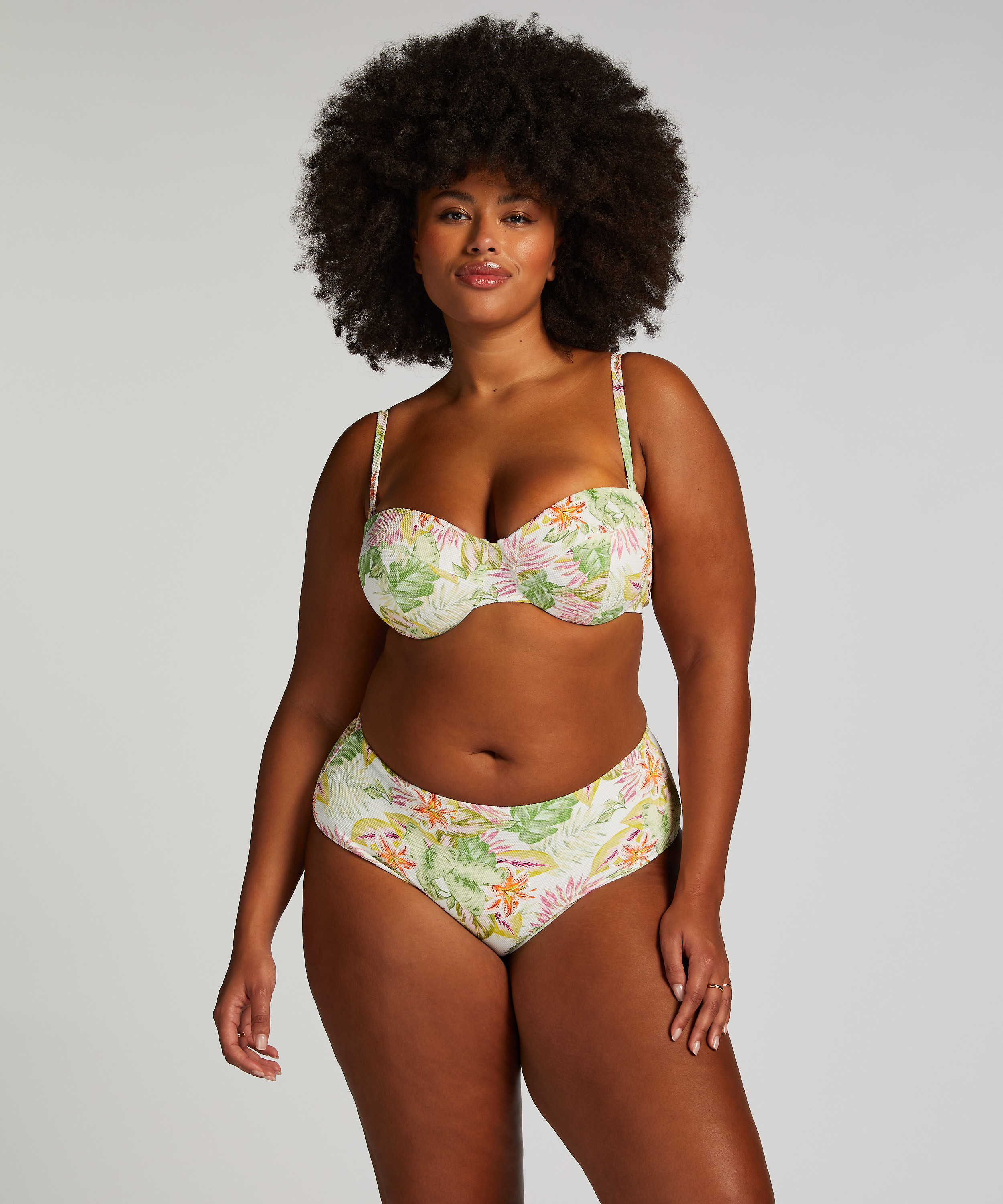 Slip de Bikini Rio Tropics, Blanc, main