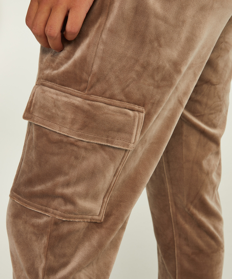 Jumpsuit à capuche Velours, marron