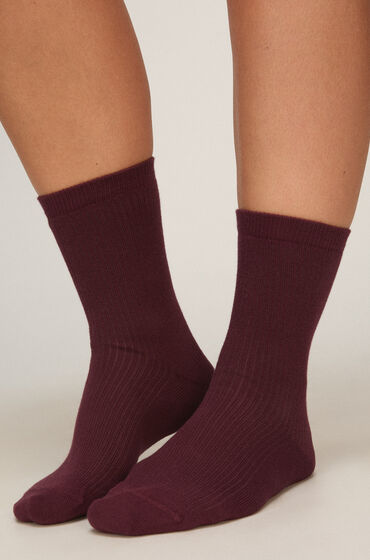 Hunkemöller Lot de 3 Chaussettes Crew en Coton Violet Hunkemöller Lot de 3 Chaussettes Crew en Coton Violet