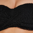 Haut de bikini bandeau pr&eacute;form&eacute; Crochet, Noir
