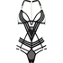 Body à entrejambe ouverte Dominatrix, Noir