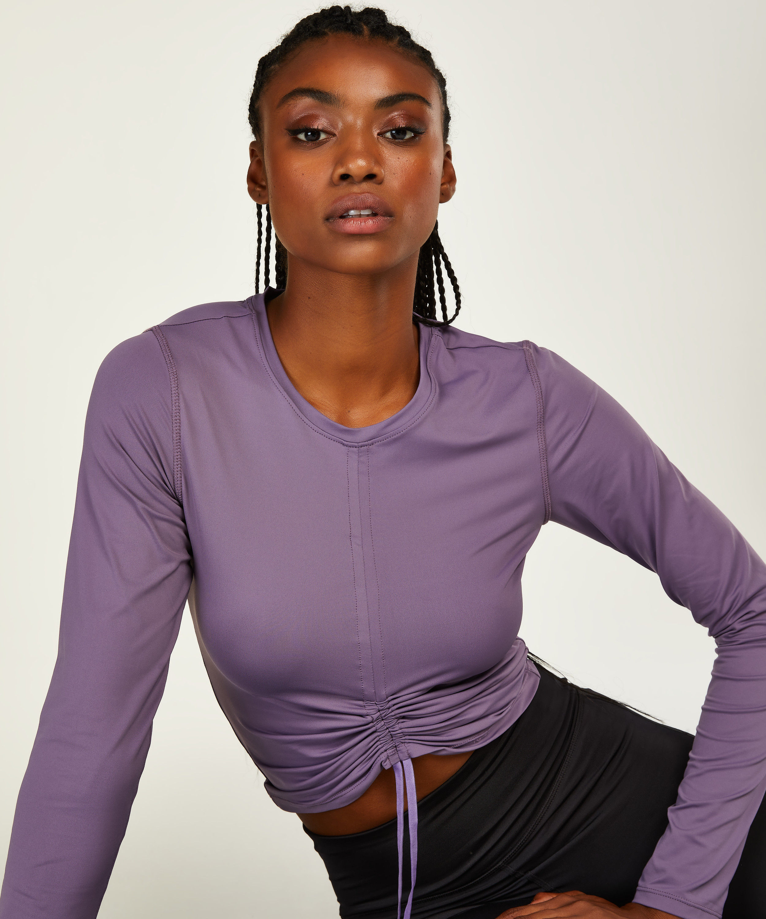 Top de sport manches longues HKMX Aura, Violet, main