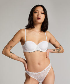 Soutien-gorge &agrave; armatures pr&eacute;form&eacute; sans bretelles Angie, Blanc